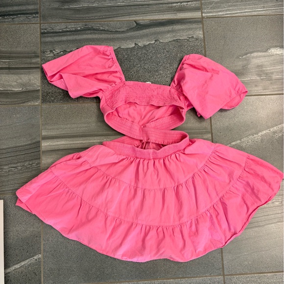 Pink Ruffle Sleeve Dress - Picture 4 of 4